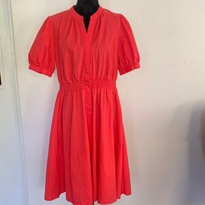 Worthington Pink Puff-Sleeve Maxi Dress with Shirred Waist